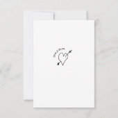 Cartons Réponse Mariage d'illustrations de Doodle en noir et blanc (Dos)