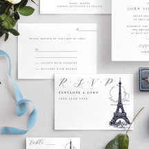 Mariage d'illustrations de la tour Eiffel à script