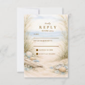 Cartons Réponse Mariage Douce Brise Océanique (Devant)