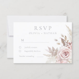 Cartons Réponse Mariage du concepteur de tendance Boho Blush & Dus