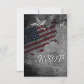 Cartons Réponse Mariage du drapeau américain patriotique (Devant)