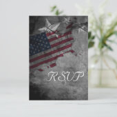 Cartons Réponse Mariage du drapeau américain patriotique (Debout devant)