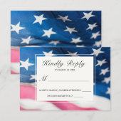 Cartons Réponse Mariage du drapeau patriotique rouge blanc bleu am (Devant / Derrière)