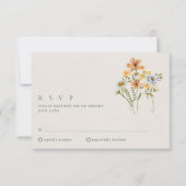 Cartons Réponse Mariage du jardin botanique fleur sauvage (Devant)