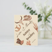 Cartons Réponse Mariage du ranch du sud-ouest photo merci (Debout devant)