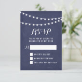 Cartons Réponse Mariage Éclairage Été Cordes Navy (Debout devant)