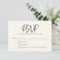 Mariage écriture moderne crème ivoire noir