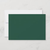 Cartons Réponse Mariage Élégance Moderne Vert (Dos)