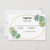 Cartons Réponse Mariage élégant (Devant)