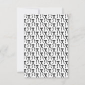 Cartons Réponse Mariage élégant au ruban noir (Dos)