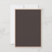 Cartons Réponse Mariage Élégant Brun (Dos)