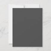 Cartons Réponse Mariage Élégant Classique Noir et Blanc Script (Dos)