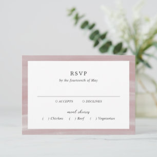 Cartons Réponse Mariage élégant Coastal Chic Pink