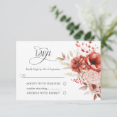 Cartons Réponse Mariage élégant dans le jardin (Debout devant)