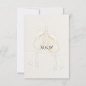 Cartons Réponse Mariage élégant de Boho rustique moderne (Dos)