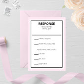 Cartons Réponse Mariage élégant et moderne