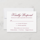 Cartons Réponse Mariage élégant et traditionnel de Bourgogne (Devant)