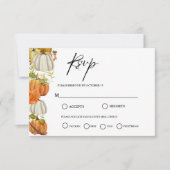 Cartons Réponse Mariage Elegant Fall Pumpkin (Devant)