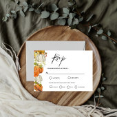 Cartons Réponse Mariage Elegant Fall Pumpkin