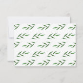 Cartons Réponse Mariage Elégant Feuille d'aquarelle luxuriante RSV (Dos)