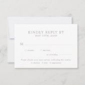Cartons Réponse Mariage élégant moderne avec monogramme feuillu (Devant)