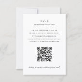 Cartons Réponse Mariage élégant moderne neutre avec code QR (Devant)