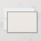 Cartons Réponse Mariage Élégant Vert Sauge (Dos)
