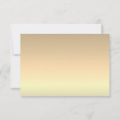 Cartons Réponse Mariage éléphant simple moderne blanc & or Foil (Dos)