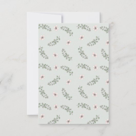 Cartons Réponse Mariage en bois Rustique Protea Eucalyptus (Dos)