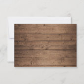 Cartons Réponse Mariage en bois rustique rose Dahlia (Dos)