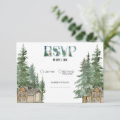 Cartons Réponse Mariage en forêt  (Debout devant)