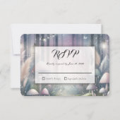 Cartons Réponse Mariage en forêt enchantée sous la lumière des lan (Devant)