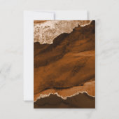 Cartons Réponse Mariage en marbre d'Agate en terracotta or orange  (Dos)