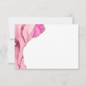 Cartons Réponse Mariage en pierre d'âge rose et or (Dos)