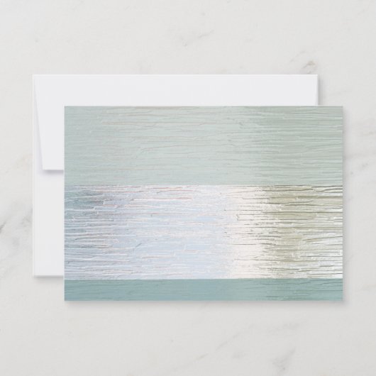 Cartons Réponse Mariage en verre bleu turquoise Silver (Dos)