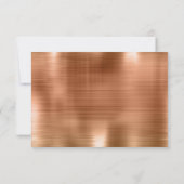 Cartons Réponse Mariage Faux Cuivre Blanc Floral tendance (Dos)