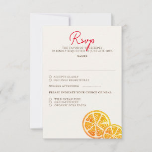Cartons Réponse Mariage Feuillage Citronné Frais