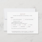 Cartons Réponse Mariage feuille d'art monogramme beige mariage (Dos)