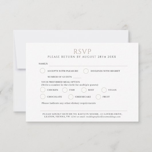 Cartons Réponse Mariage feuille d'art monogramme beige mariage (Dos)