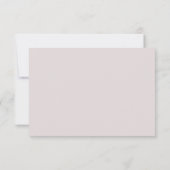 Cartons Réponse Mariage Feuille gris argent et rose pâle (Dos)