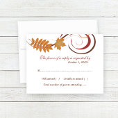 Cartons Réponse Mariage Feuille Russe en chute