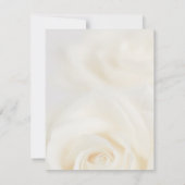 Cartons Réponse Mariage Fleur de Rose Blanche Douce (Dos)