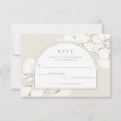 Cartons Réponse Mariage Fleur d'Orchidée Blanche (Devant)