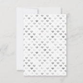 Cartons Réponse Mariage Fleur Floral Marsala, Noir et Argent (Dos)