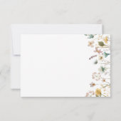 Cartons Réponse Mariage Fleur sauvage aquarelle (Dos)
