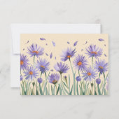 Cartons Réponse Mariage Fleur sauvage Lavender Bloom (Dos)