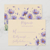 Cartons Réponse Mariage Fleur sauvage Lavender Bloom (Devant / Derrière)