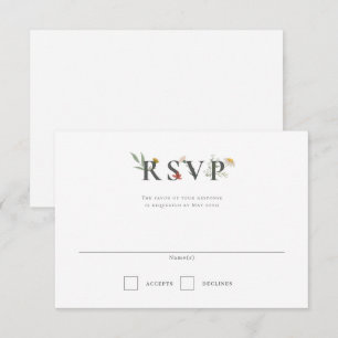 Cartons Réponse Mariage Fleur sauvage Leander