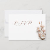 Cartons Réponse Mariage Fleurs Boho 3D Blush (Dos)