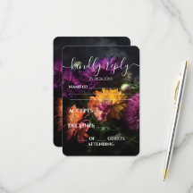 Mariage Fleurs Colorées Sombres Personnalisées